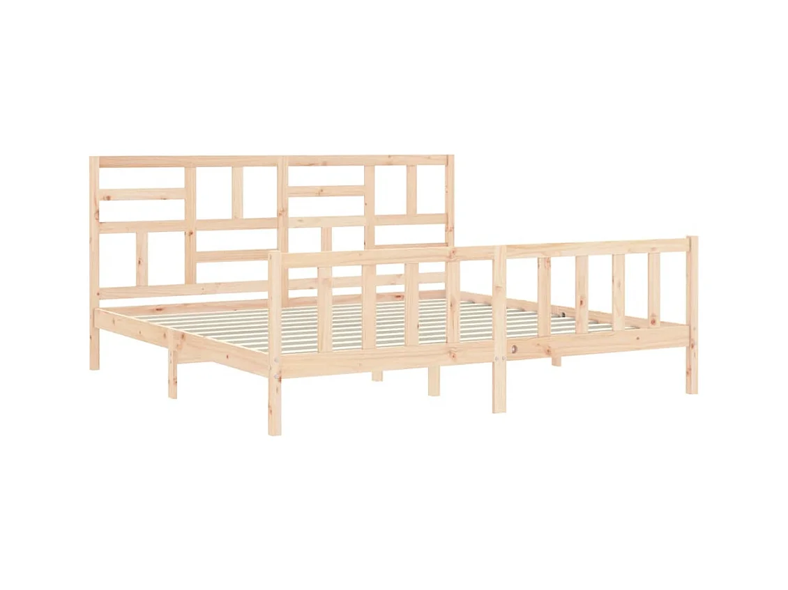 Struttura letto senza materasso in legno massello di pino