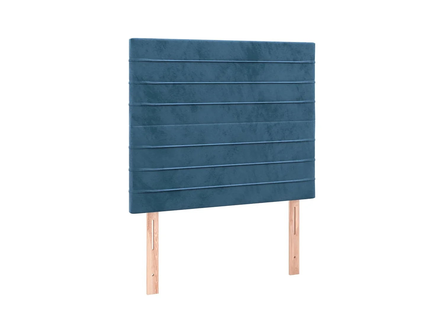 Struttura letto senza materasso blu scuro 80x200 cm velluto