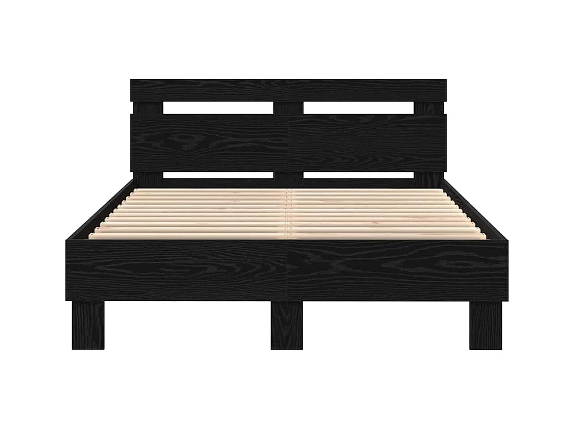 Struttura letto in rovere nero 120 x 190 cm in legno ingegnerizzato