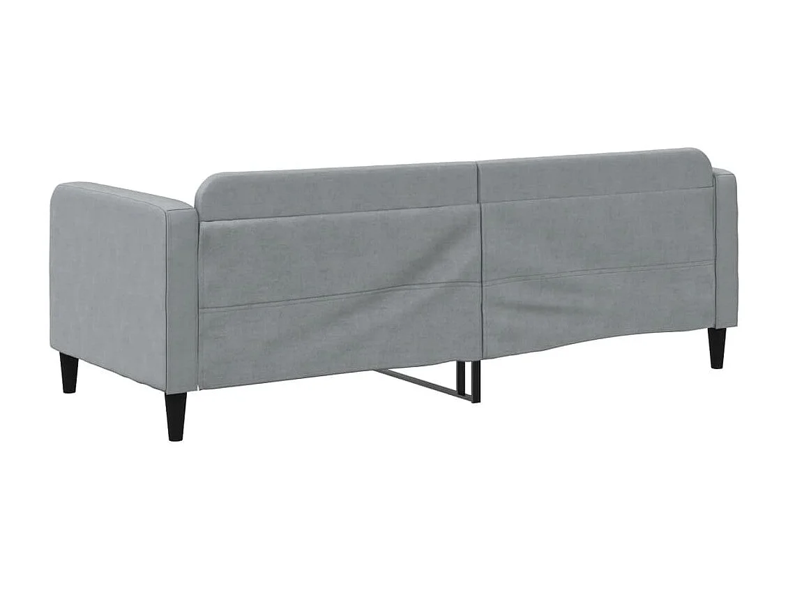 Lit de repos sans matelas gris clair 80x200 cm tissu