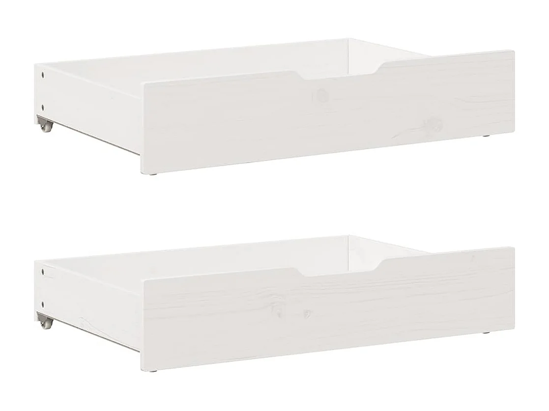 Bedframe met lades zonder matras wit 135x190 cm