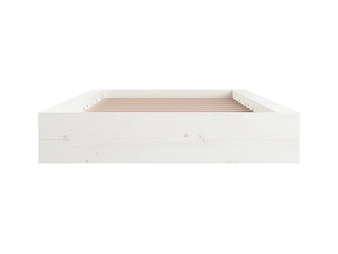 Bedframe zonder matras wit 120x190 cm massief hout