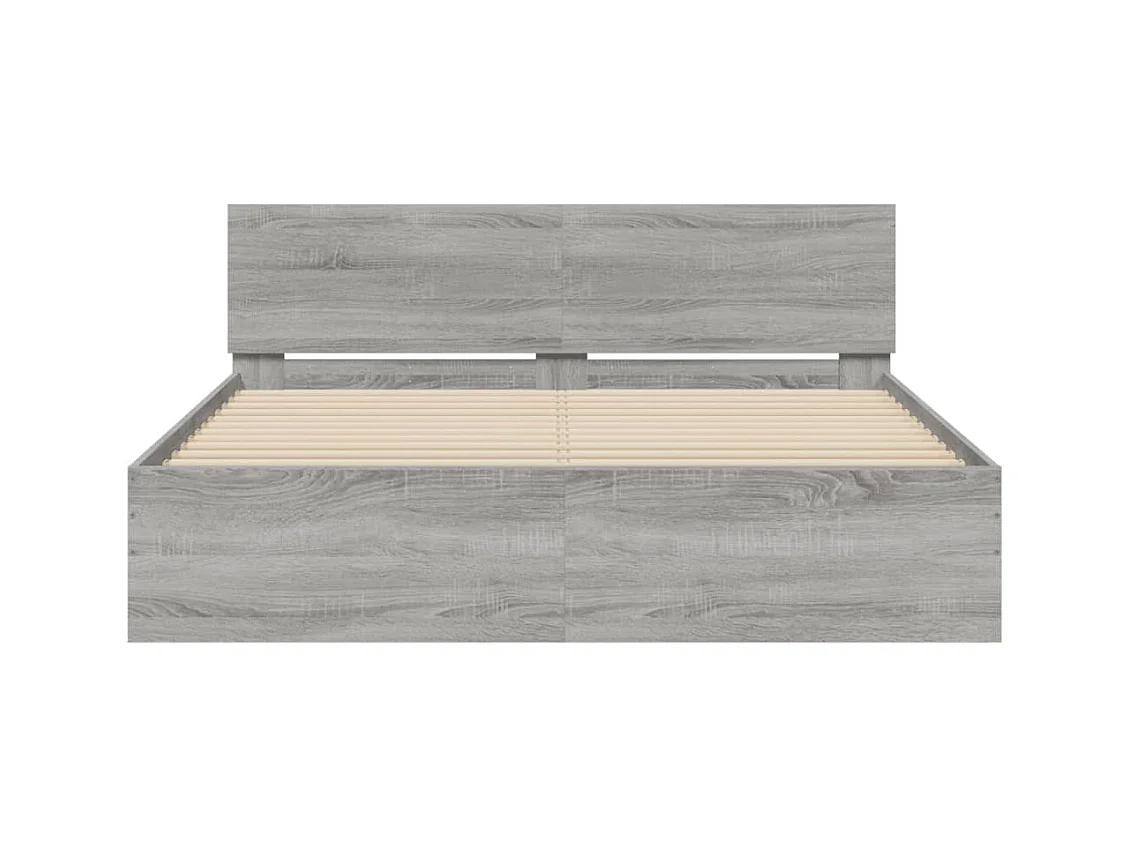 Bedframe zonder matras sonoma grijs 140x190 cm