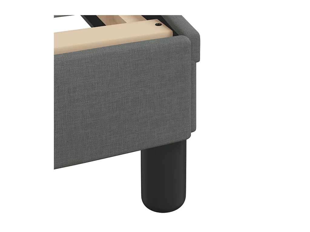 Bedframe zonder matras donkergrijs 120x200 cm stof