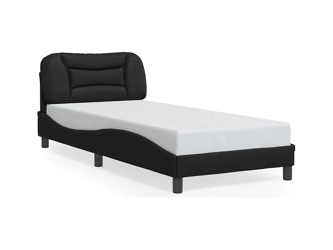 Bedframe zonder matras zwart 80x200 cm kunstleer