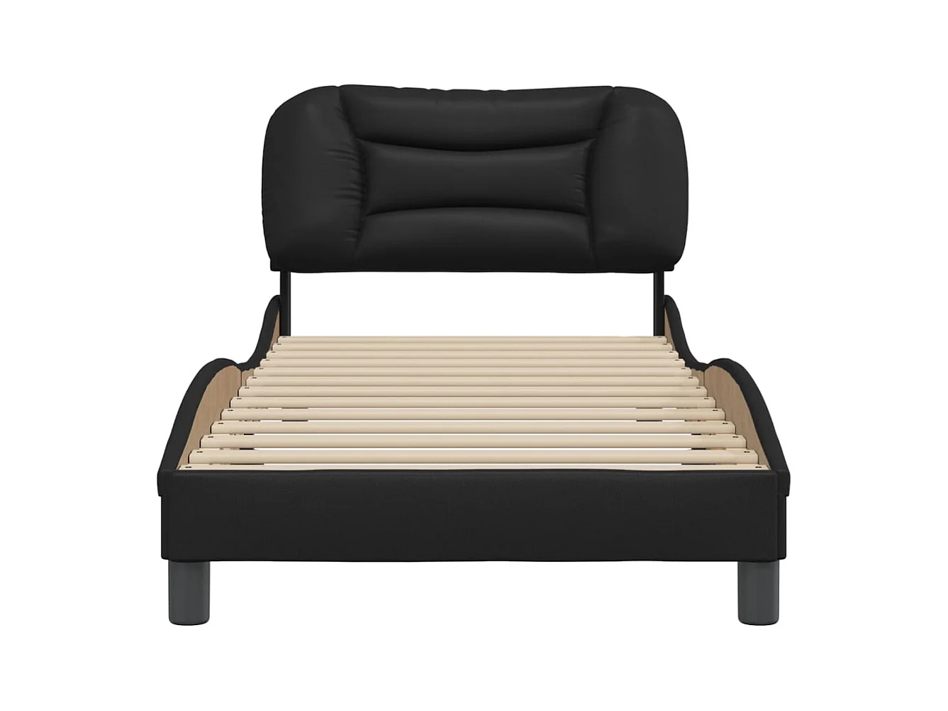 Bedframe zonder matras zwart 80x200 cm kunstleer