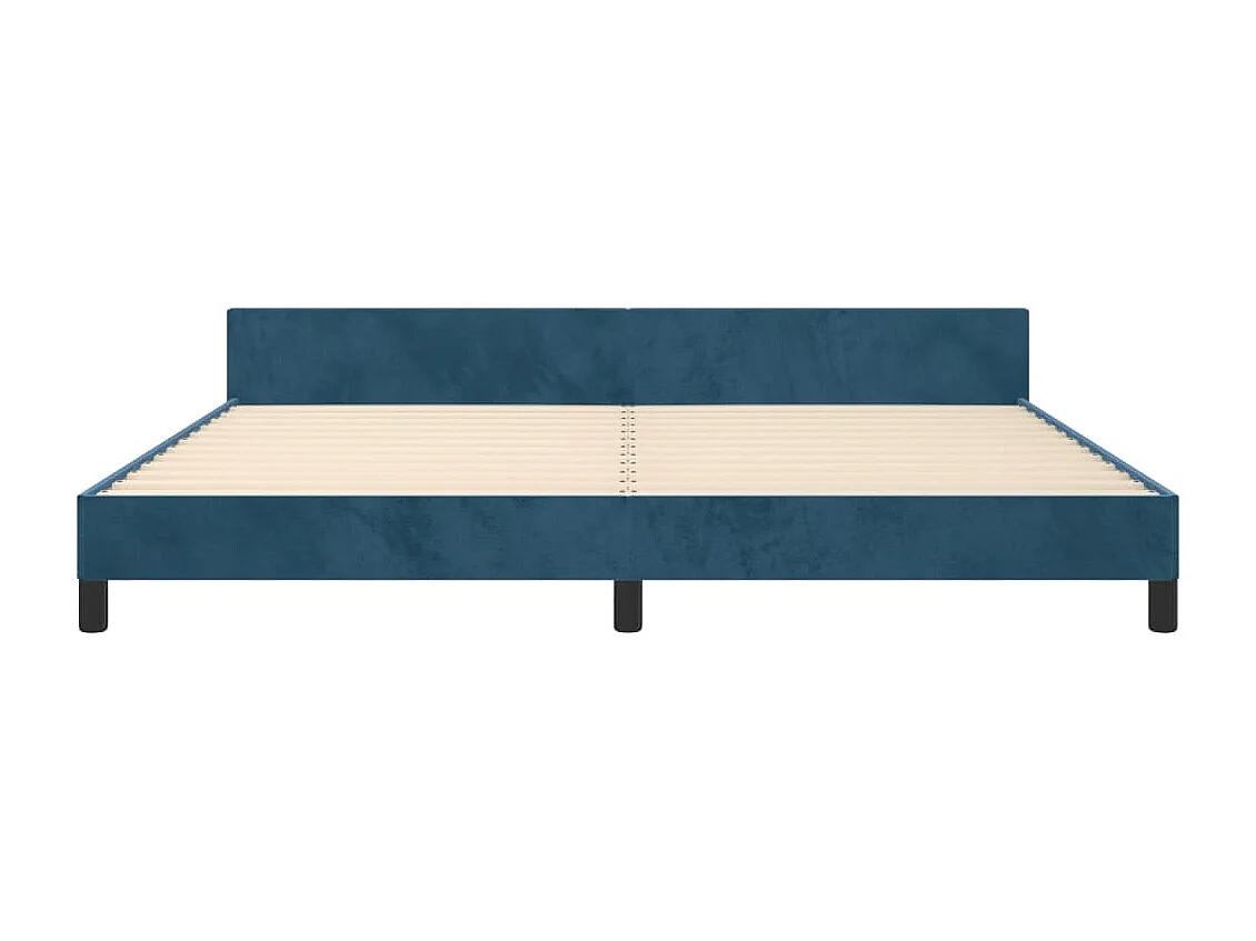 Estructura de cama sin colchón azul oscuro 200x200 cm terciopelo