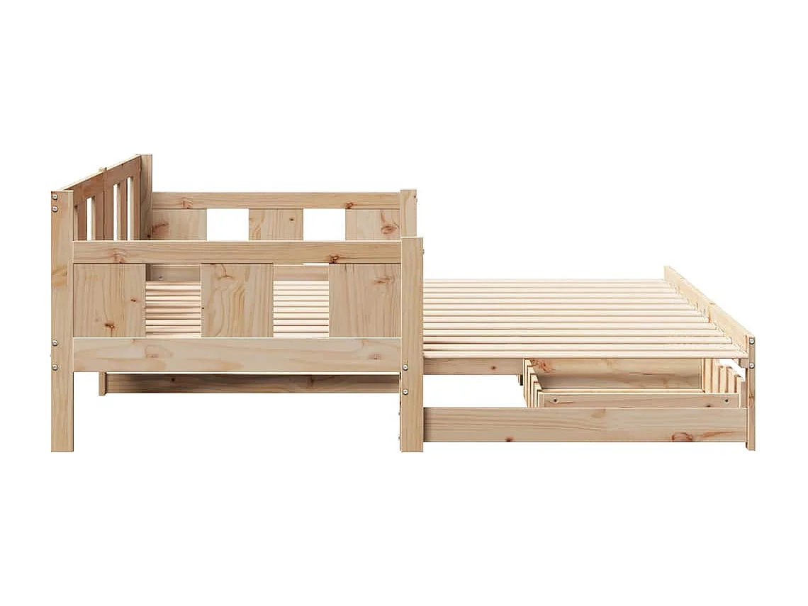Dagbed met onderschuifbed en lades zonder matras 90x190 cm