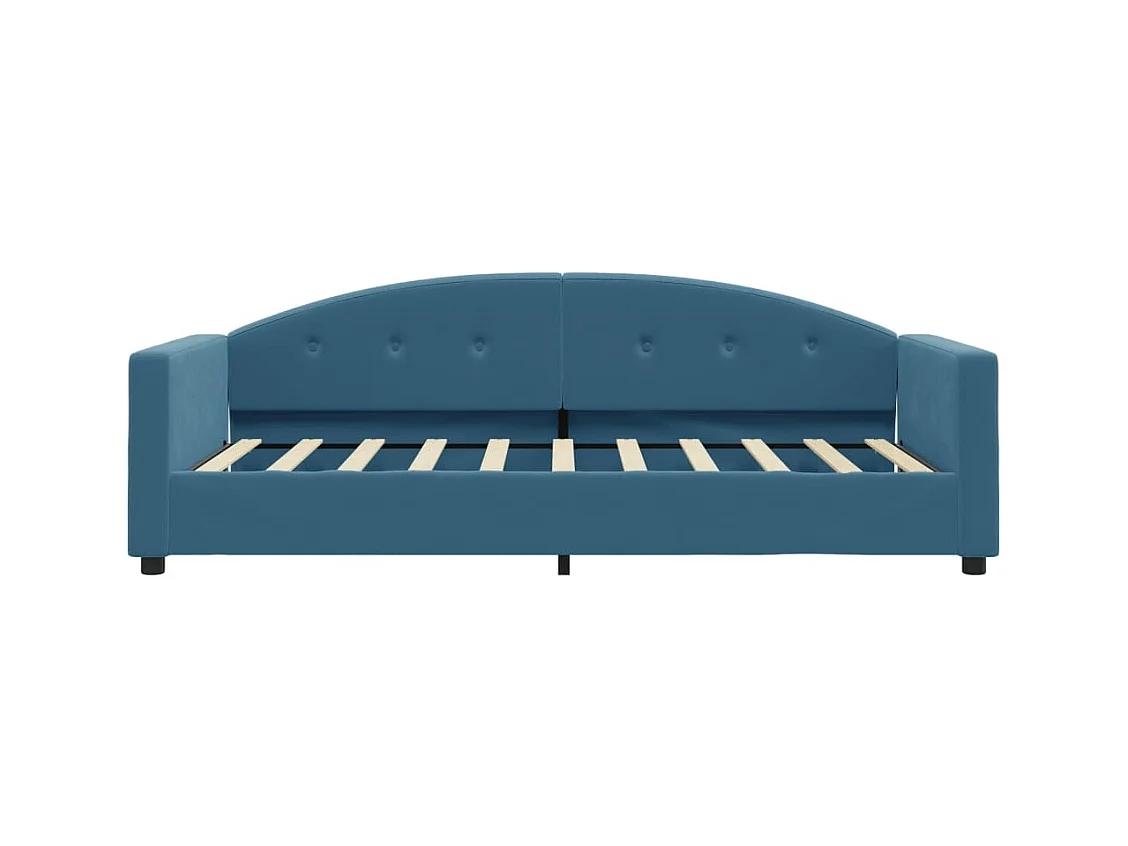 Lit de repos sans matelas bleu 80x200 cm velours