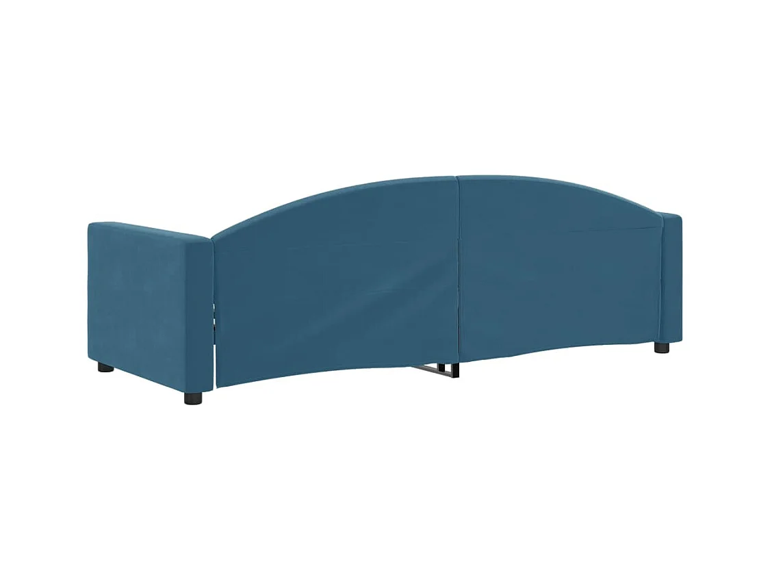 Lit de repos sans matelas bleu 80x200 cm velours