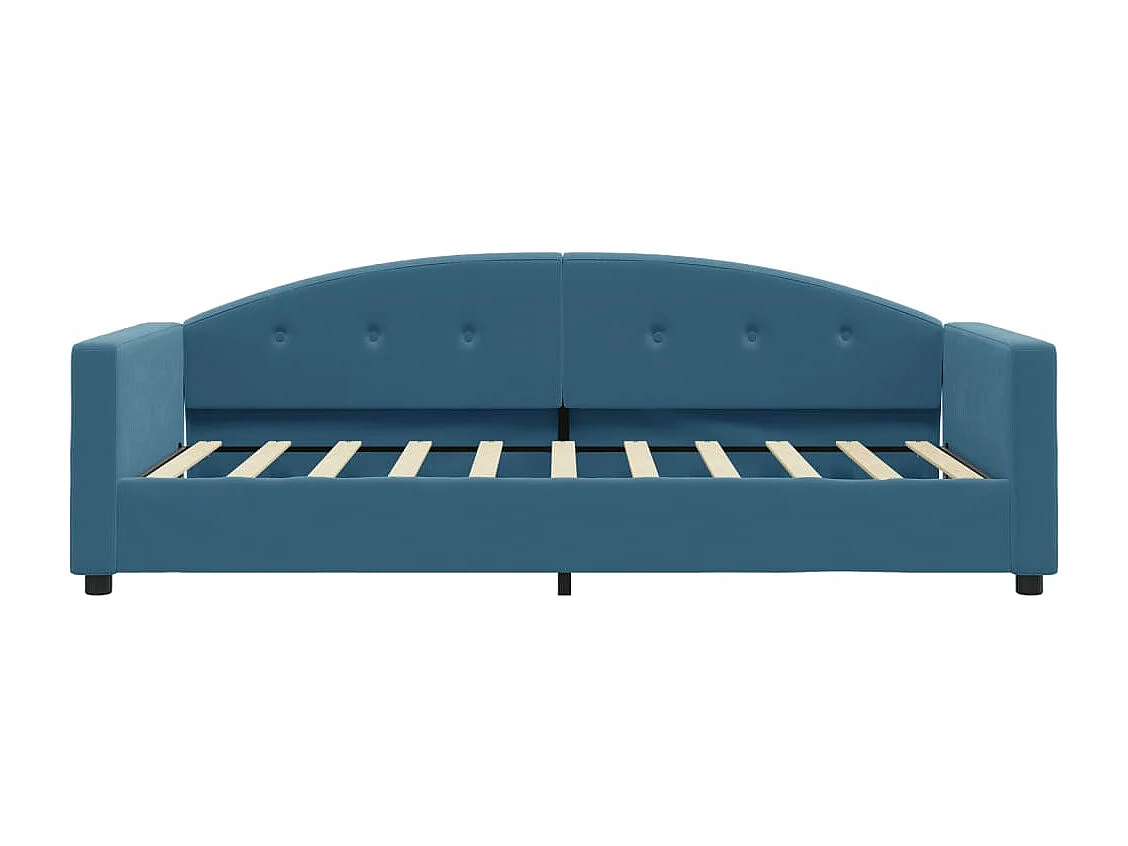 Lit de repos sans matelas bleu 80x200 cm velours