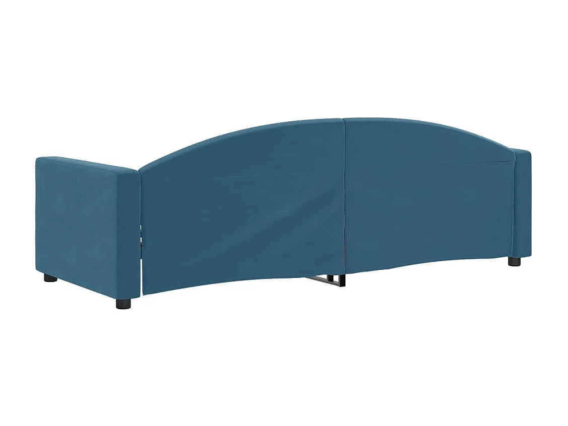 Lit de repos sans matelas bleu 80x200 cm velours
