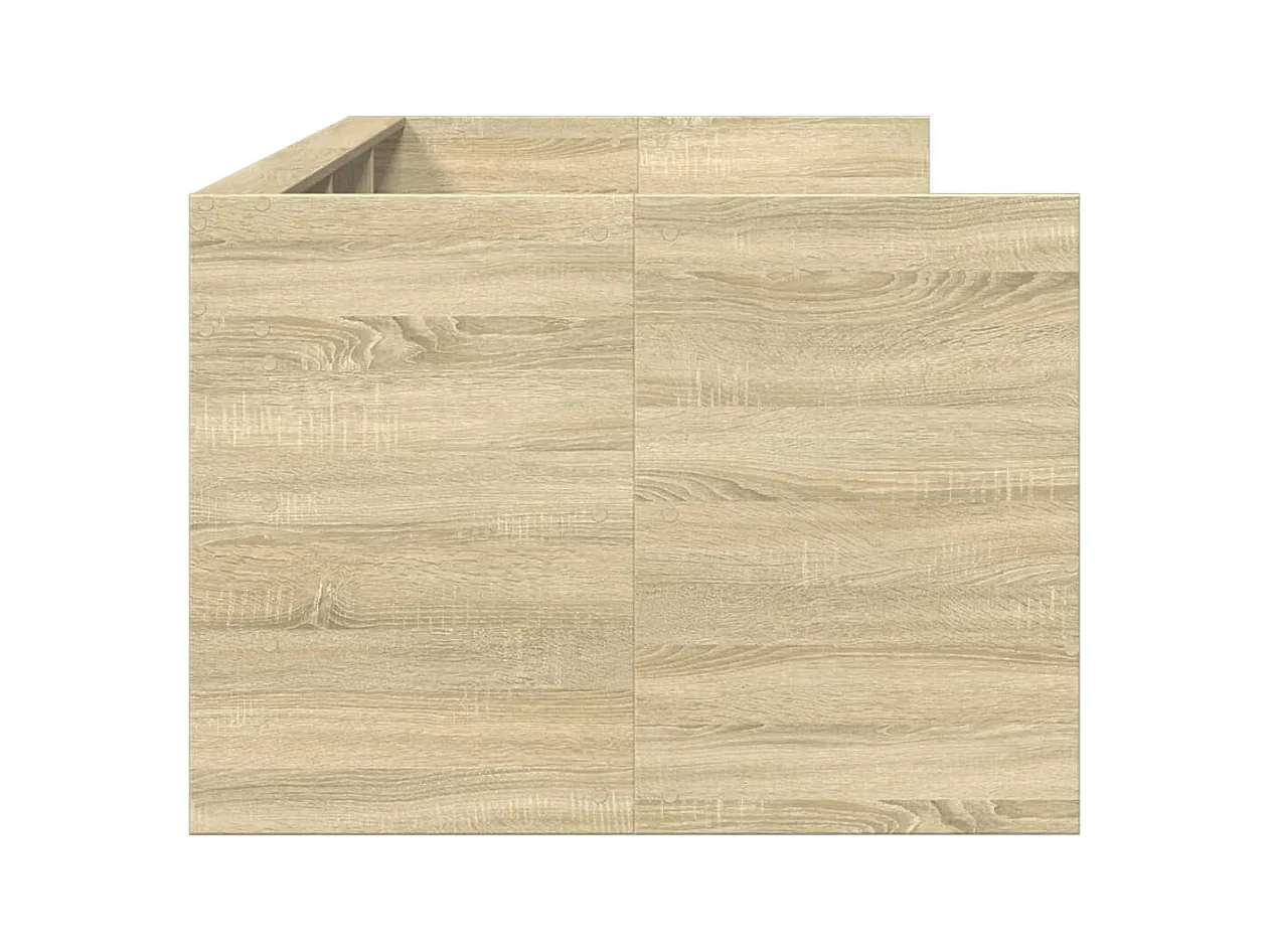 Divano letto con cassetti senza materasso rovere sonoma 90x200 cm