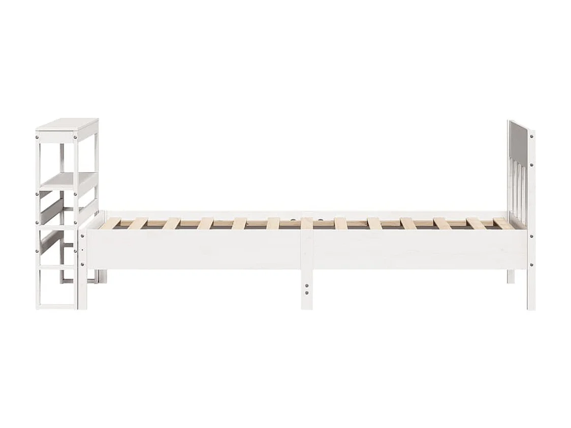 Bedframe zonder matras wit 90x200 cm massief grenenhout