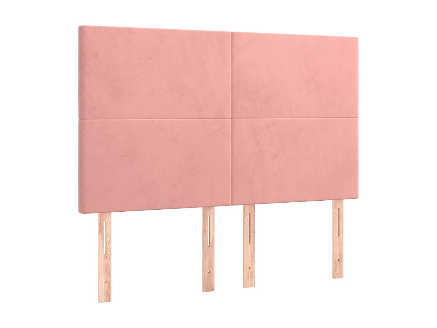 Bedframe zonder matras roze 140x200 cm fluweel