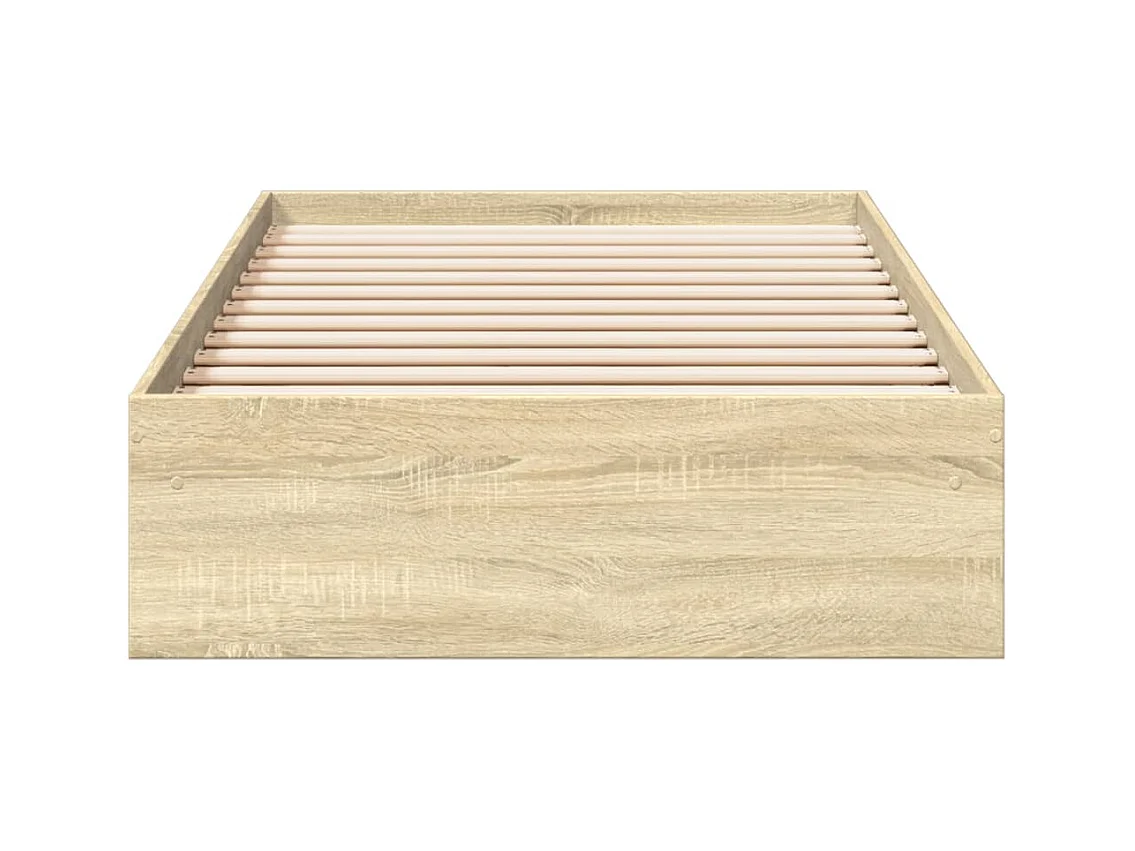 Bedframe met lades zonder matras sonoma eiken 75x190 cm