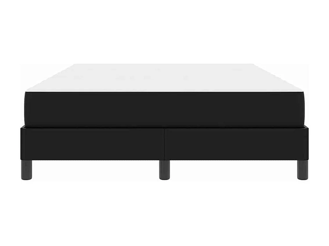 Letto con materasso Nero 140 x 190 cm Similpelle