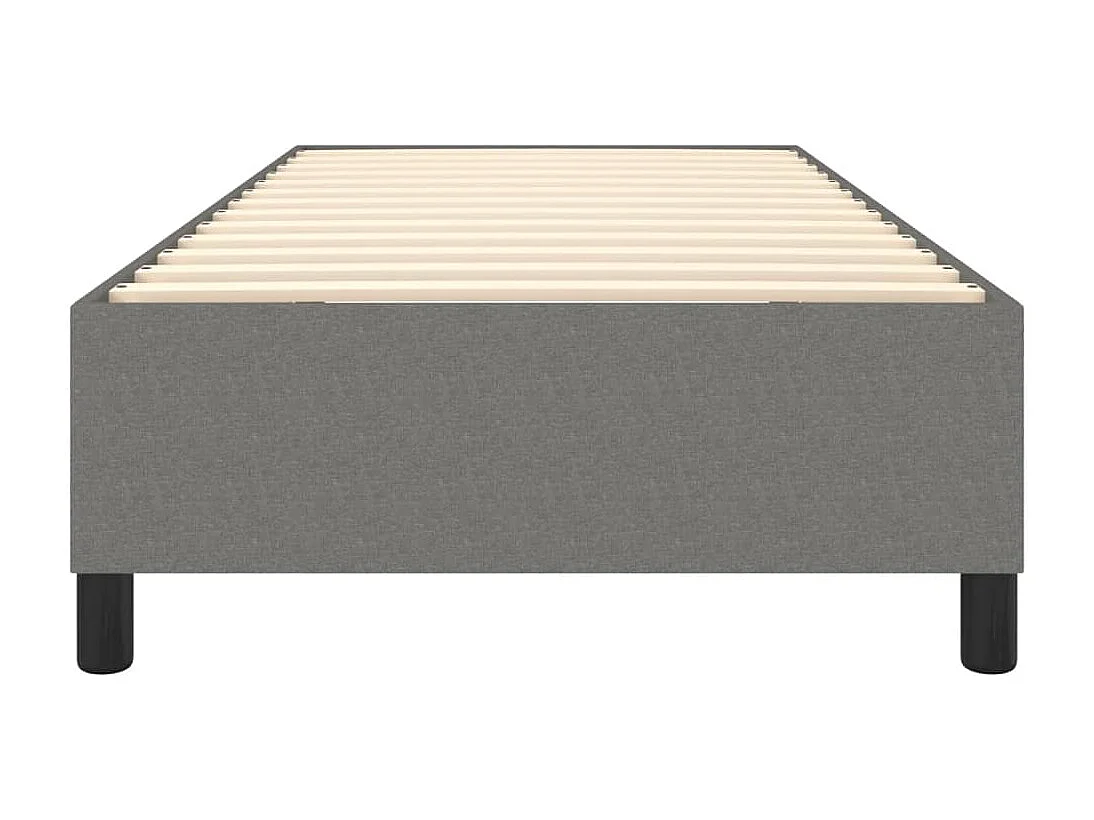 Cadre de lit sans matelas gris foncé 80x200 cm tissu