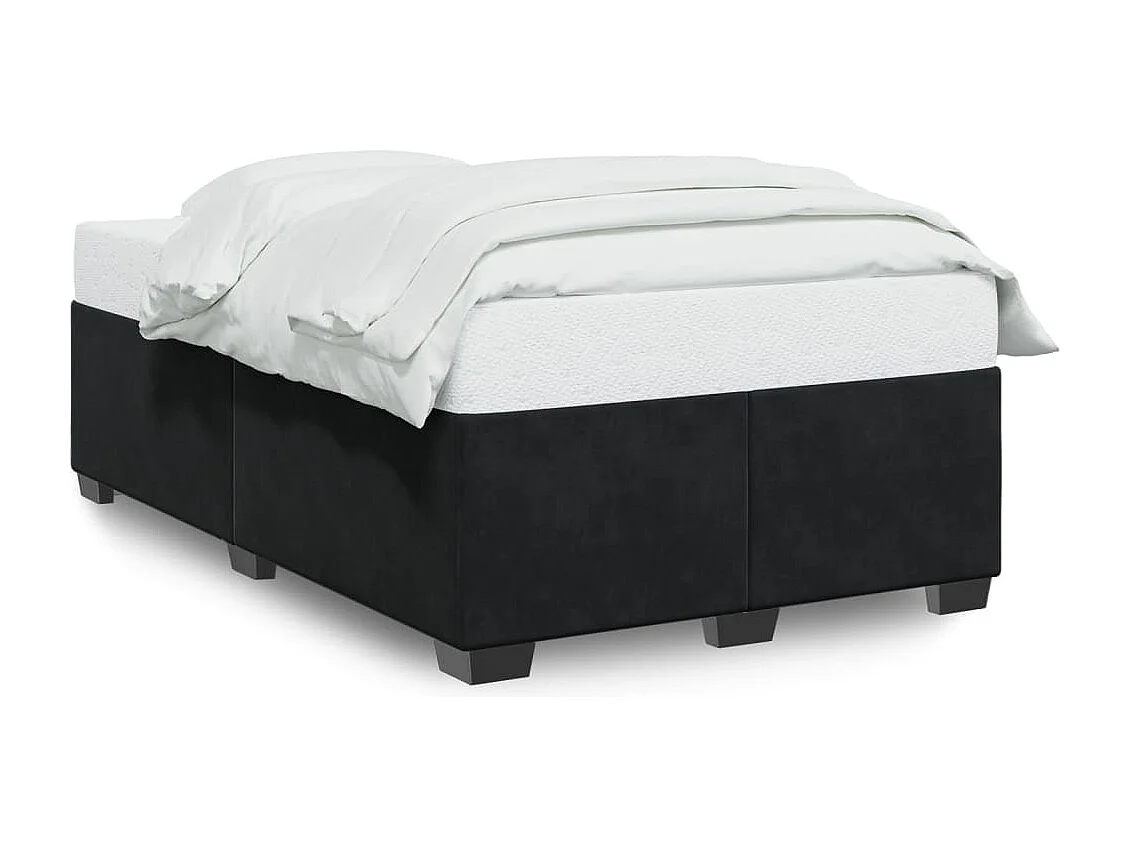 Struttura letto senza materasso nero 120x190 cm velluto