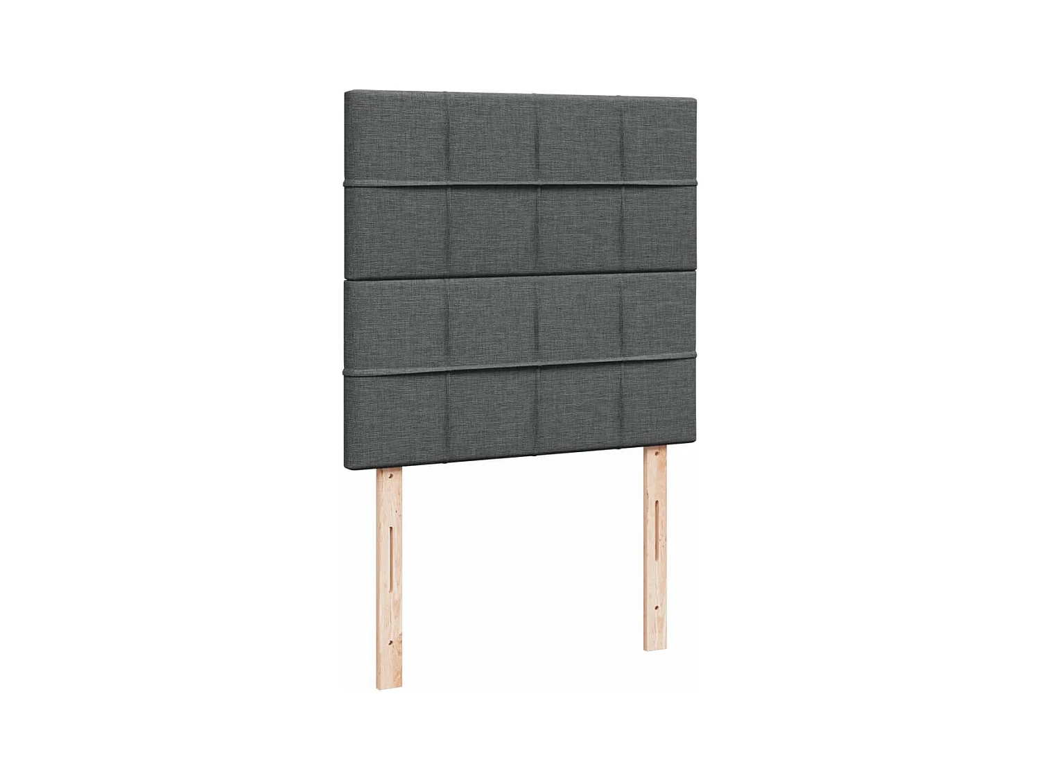 Rete a doghe con materasso Tessuto grigio scuro 90x200 cm