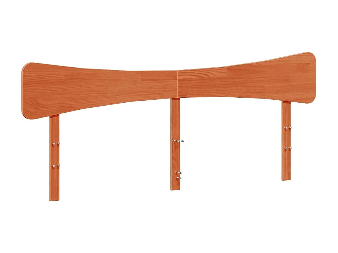 Struttura letto senza materasso, cera marrone, 200x200cm, legno massello di pino