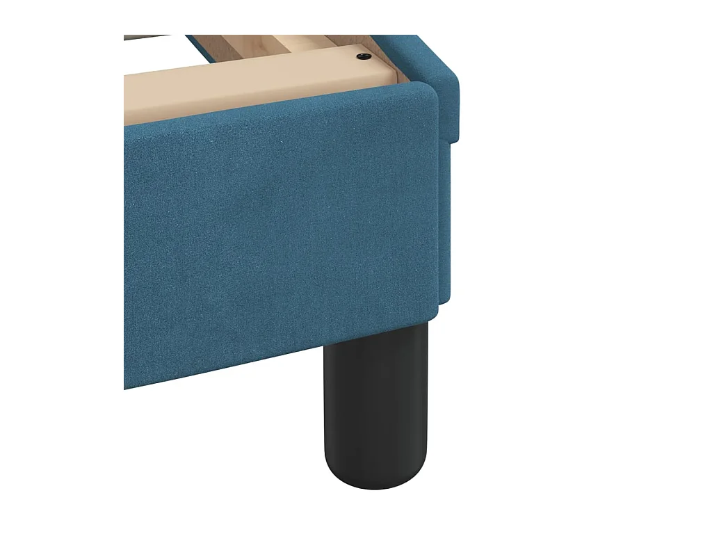 Struttura letto senza materasso blu 180x200 cm velluto