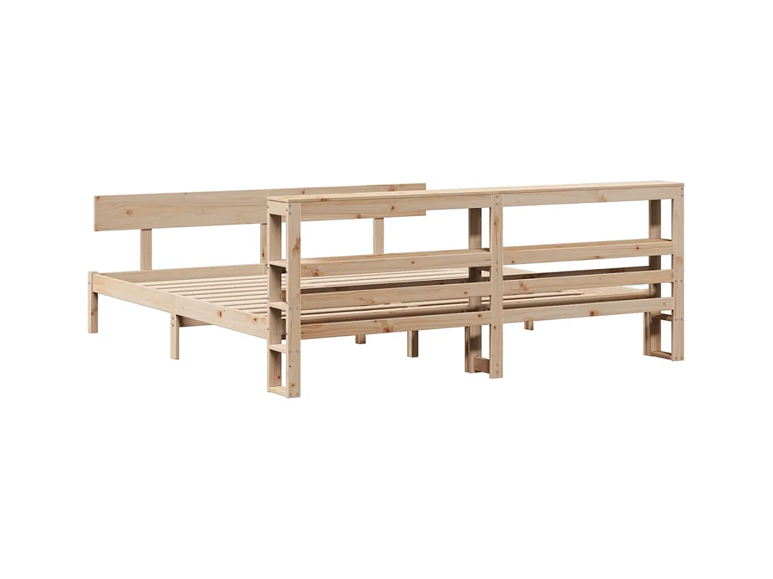Cadre de lit sans matelas 180x200 cm bois massif de pin