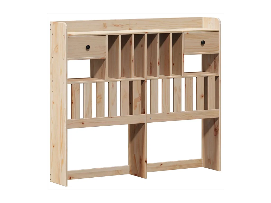 Letto libreria senza materasso 135x190 cm in legno massello di pino