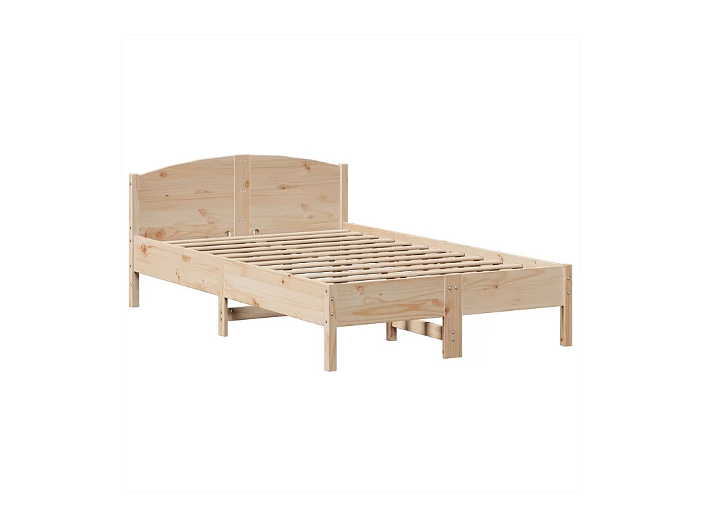 Letto libreria senza materasso 135x190 cm in legno massello di pino