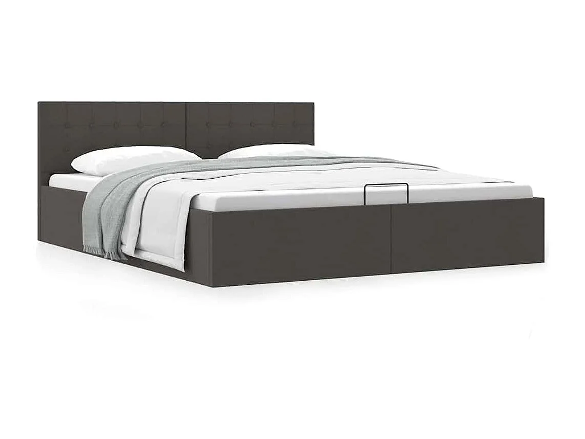 Cadre de lit à rangement hydraulique sans matelas 160x200 cm