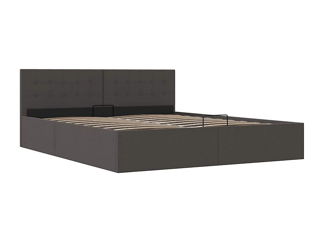 Cadre de lit à rangement hydraulique sans matelas 160x200 cm