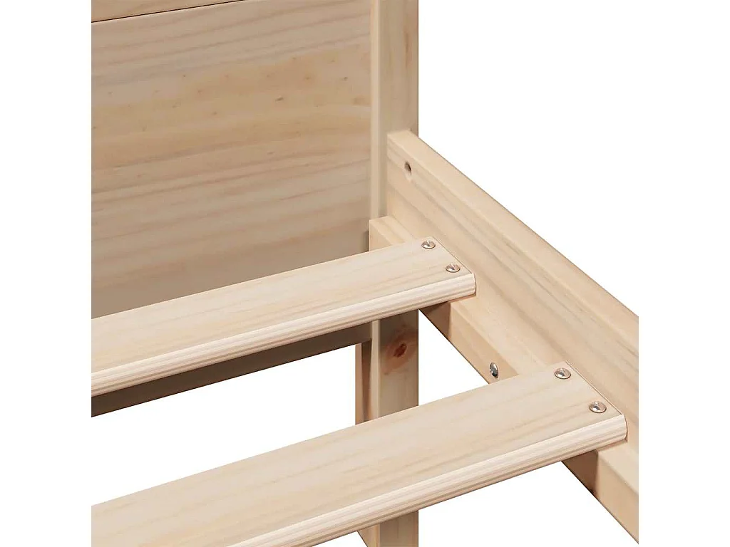 Estructura de cama sin colchón 120x200 cm madera maciza de pino