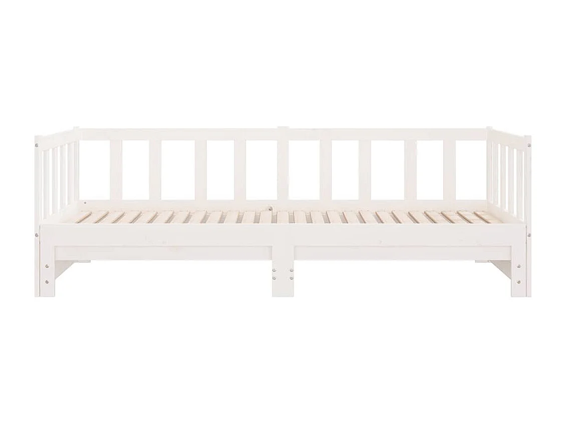 Dagbed en uitschuifbed zonder matras 90x200 cm massief hout