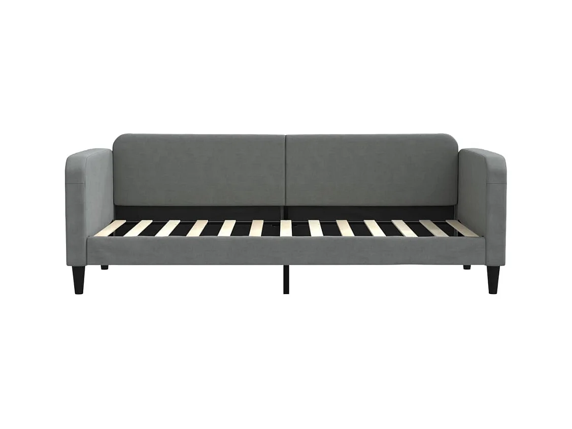 Lit de repos sans matelas gris foncé 80x200 cm tissu