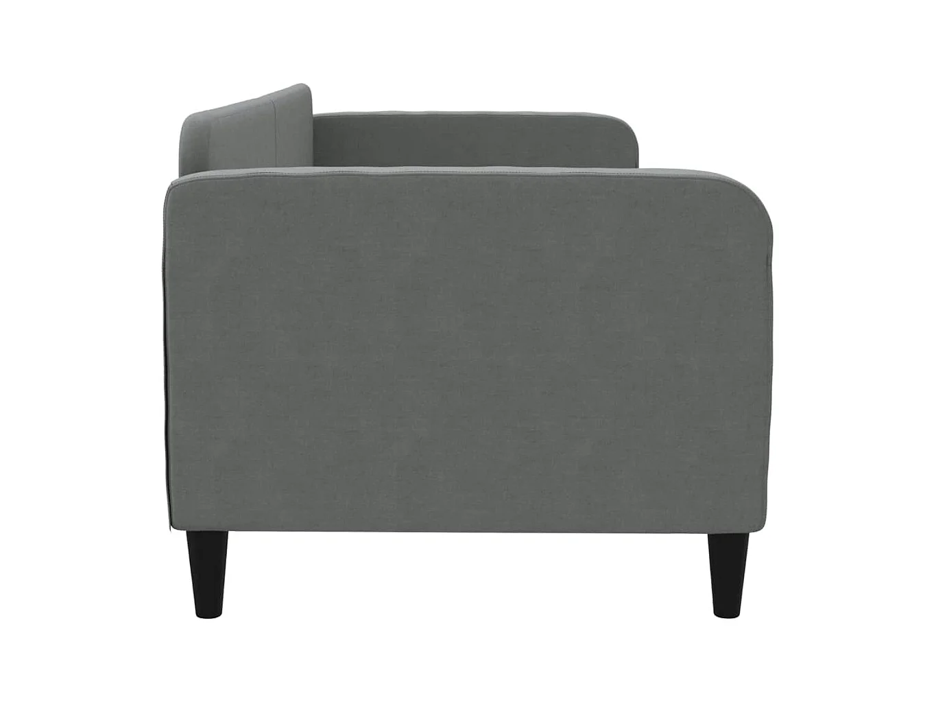 Lit de repos sans matelas gris foncé 80x200 cm tissu