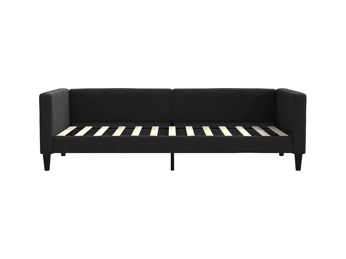 Lit de repos sans matelas noir 90x200 cm tissu