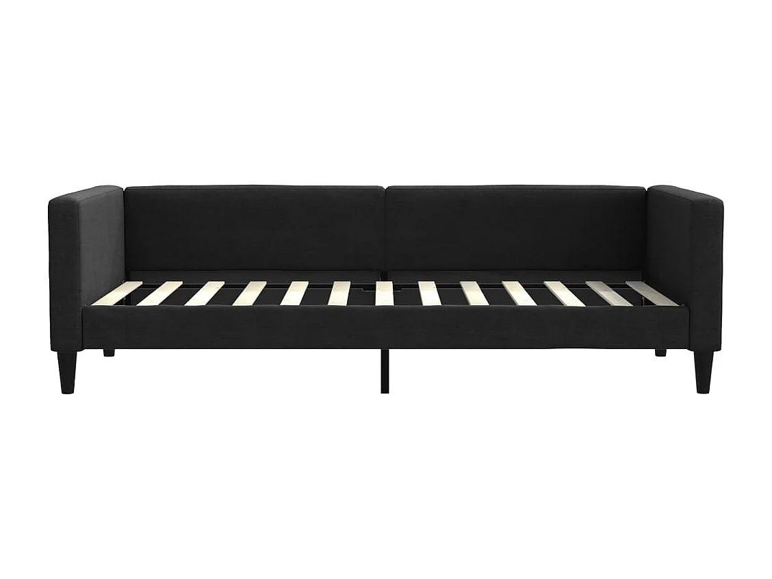 Lit de repos sans matelas noir 90x200 cm tissu