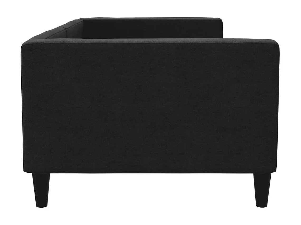 Lit de repos sans matelas noir 90x200 cm tissu