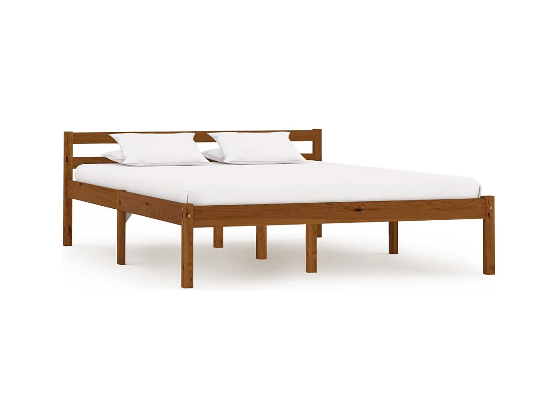 Bedframe zonder matras honingbruin massief grenen 140x200 cm