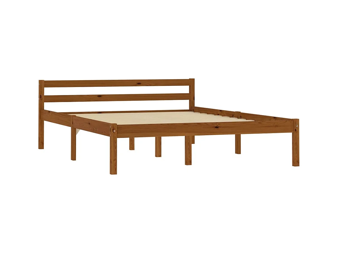 Bedframe zonder matras honingbruin massief grenen 140x200 cm