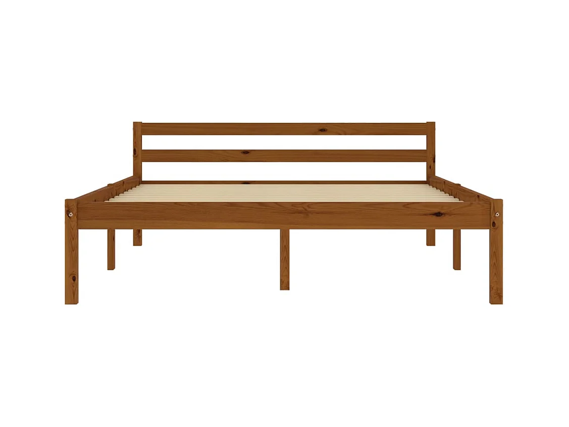 Bedframe zonder matras honingbruin massief grenen 140x200 cm