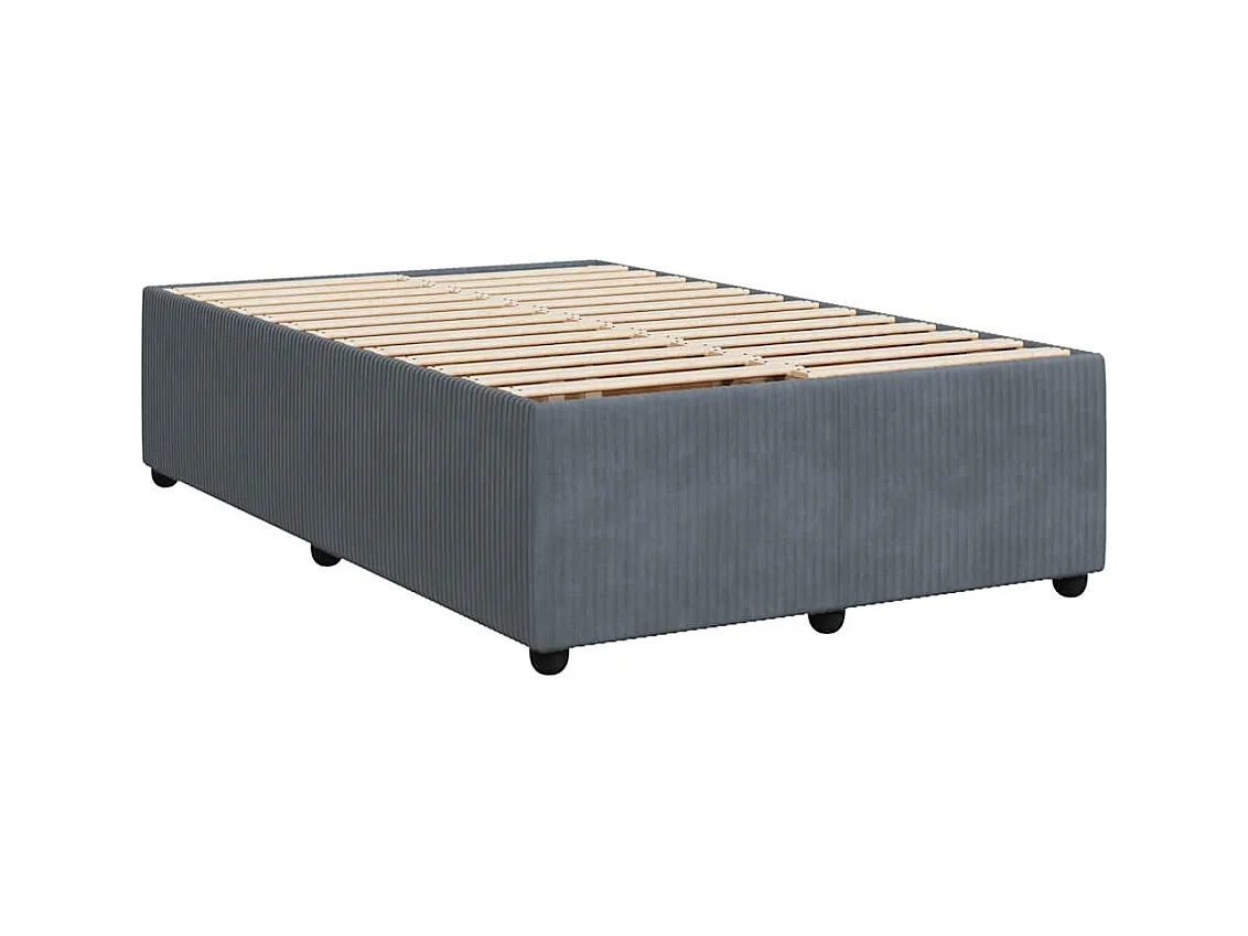 Bettgestell ohne Matratze dunkelgrau 120x190 cm Samt