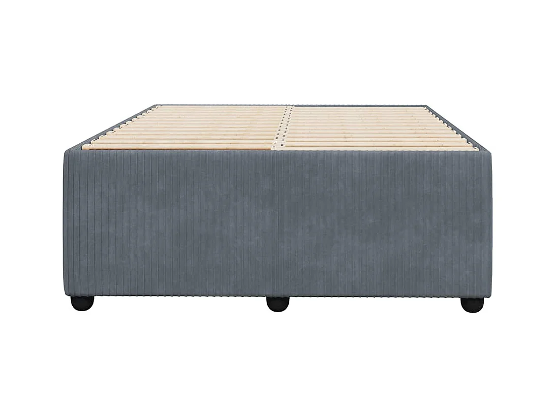 Bettgestell ohne Matratze dunkelgrau 120x190 cm Samt