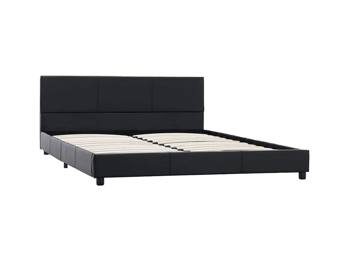 Bedframe zonder matras zwart kunstleer 120x200 cm