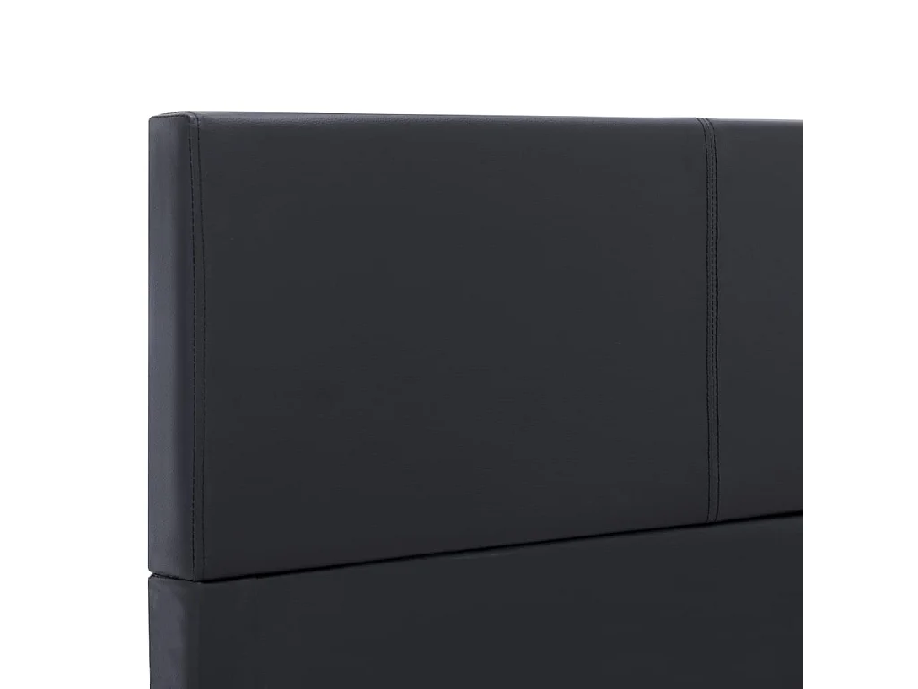 Cadre de lit sans matelas noir similicuir 120x200 cm