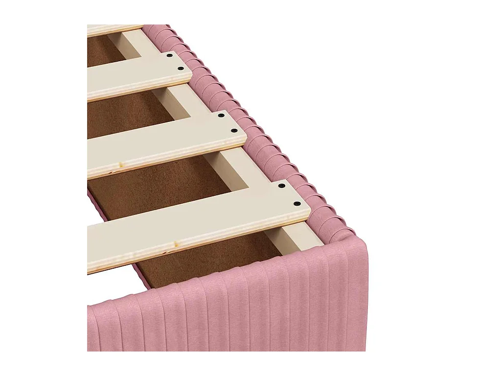 Estructura de cama sin colchón terciopelo rosa 200x200 cm
