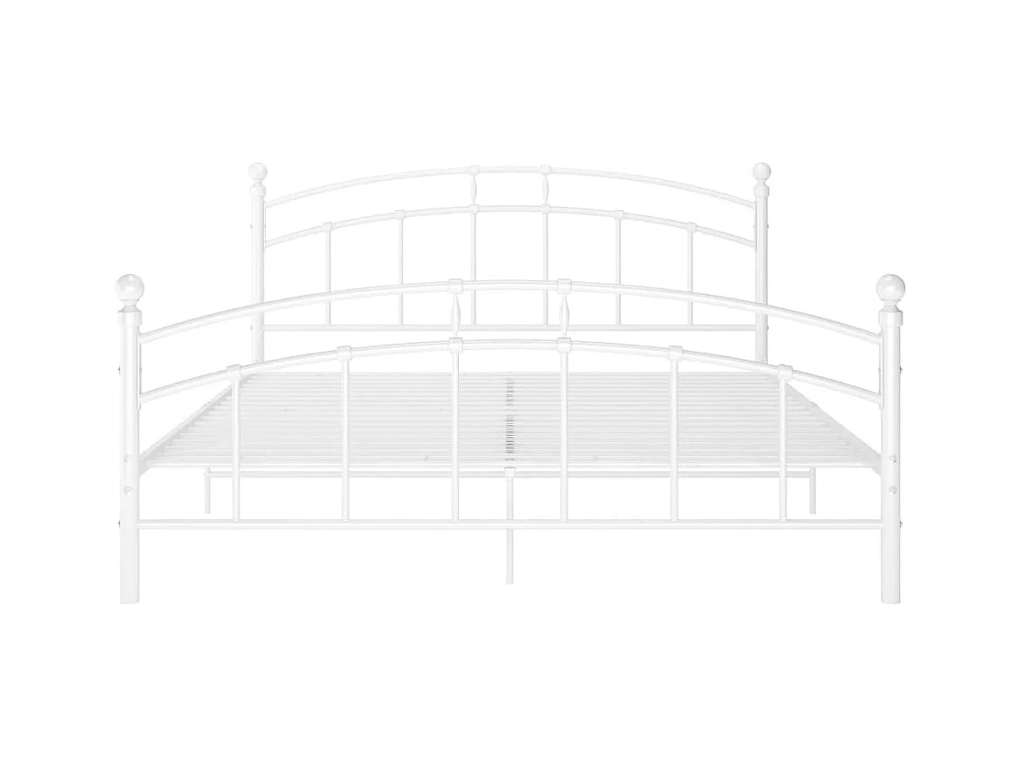 Struttura letto senza materasso in metallo bianco 160x200 cm