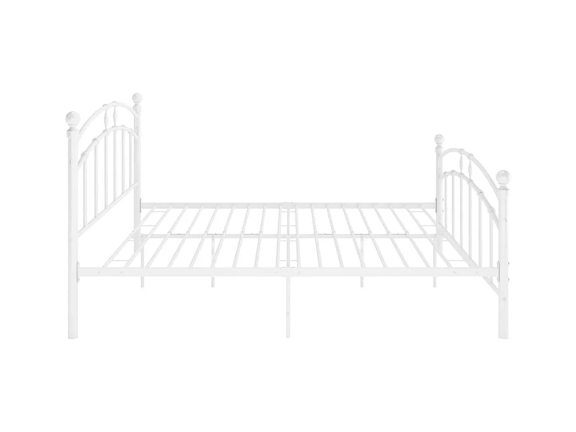 Struttura letto senza materasso in metallo bianco 160x200 cm
