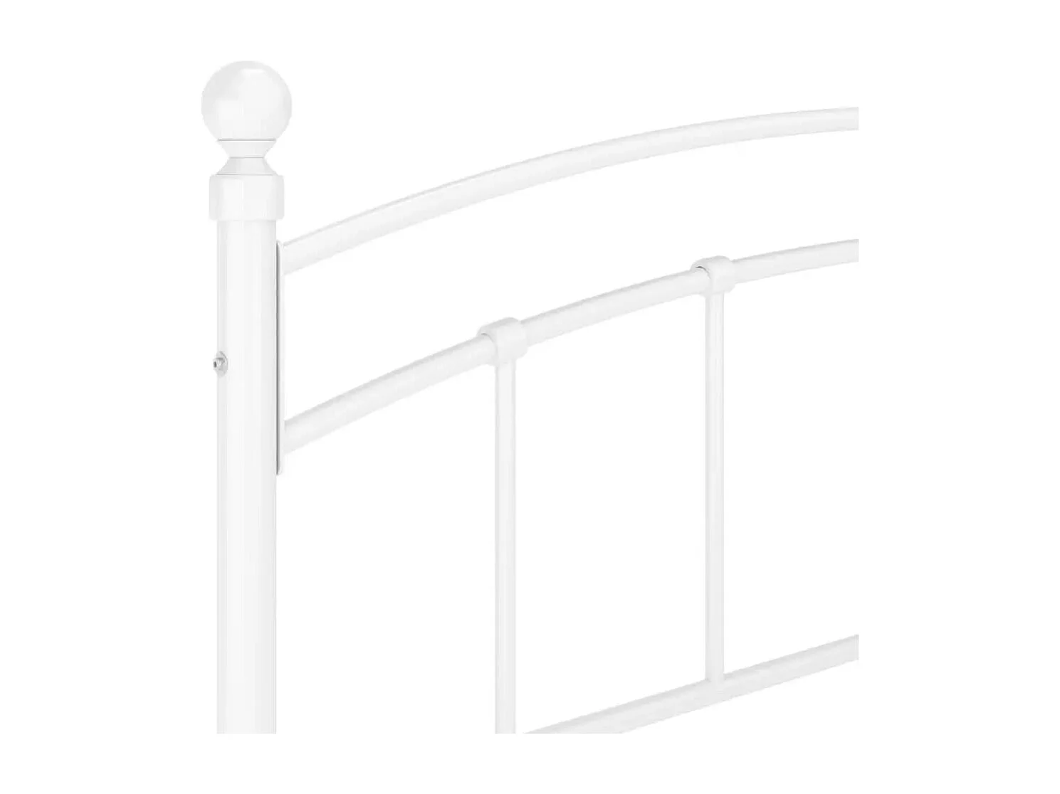 Struttura letto senza materasso in metallo bianco 160x200 cm