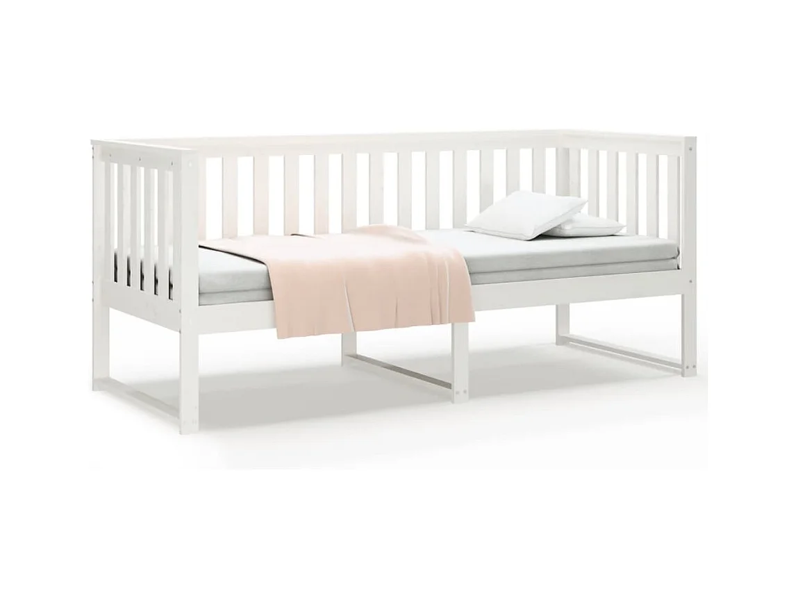 Dagbed zonder matras wit 80x200 cm massief grenenhout